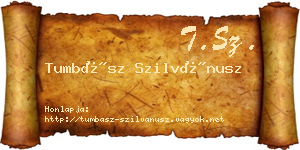 Tumbász Szilvánusz névjegykártya